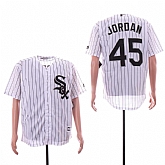 White Sox 45 Michael Jordan White Cool Base Jersey Sguo,baseball caps,new era cap wholesale,wholesale hats